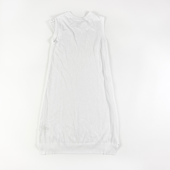 NEW Zadig & Voltaire Loose Mesh Knit Crew Neck Sleeveless Sweater Dress White M - Picture 4 of 4
